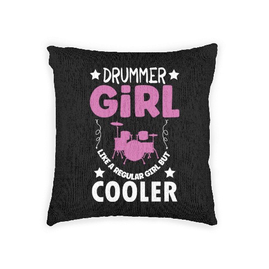 Drummer Drums Music Drum Set Drumming Woven Pillows