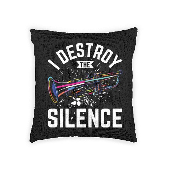 Trumpeter Outfit For Trumpet Player Music Band Woven Pillows