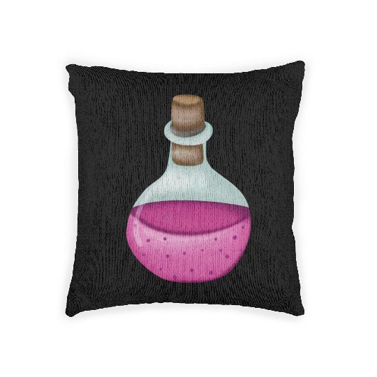 Halloween pink potion Woven Pillows