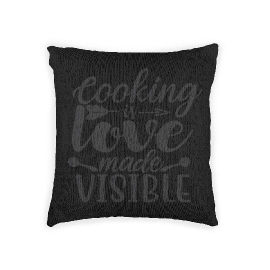 Cooking is love Woven Pillows