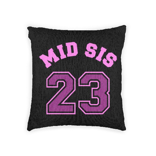 Mid Sis 2023 Middle Sister Baby Birth Child Woven Pillows
