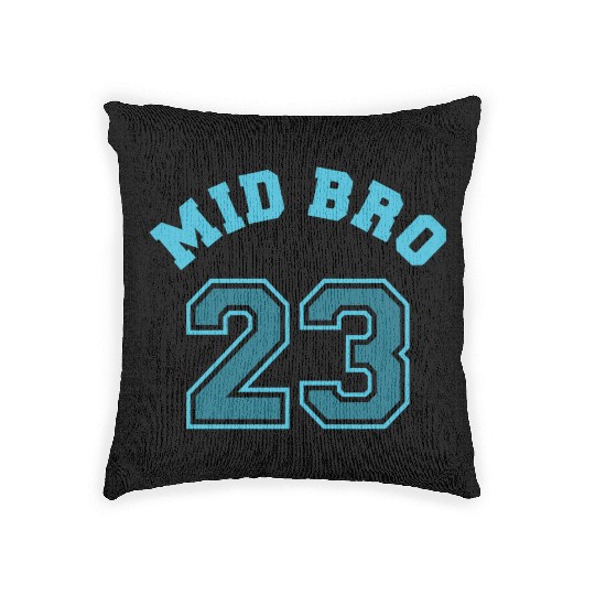 Mid Bro 2023 - Middle Brother Baby Birth Boy Woven Pillows