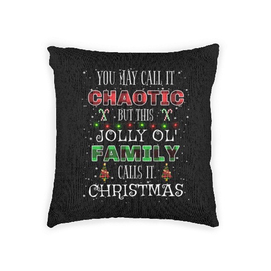 Funny Family Christmas Matching Pajamas Buffalo Woven Pillows
