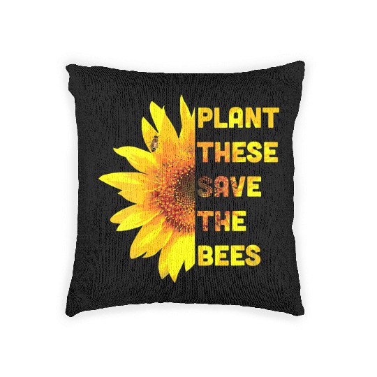 Womens Sunflower Woven Pillows Plant Lover Plant These