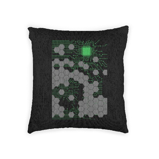 Computer Science Circuit Board Woven Pillows