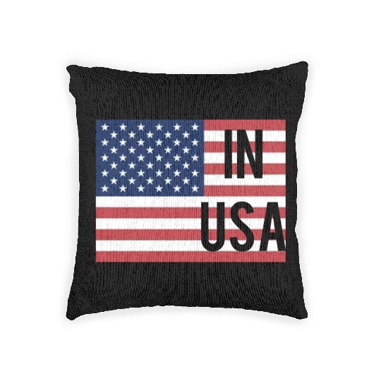 In USA flag Woven Pillows