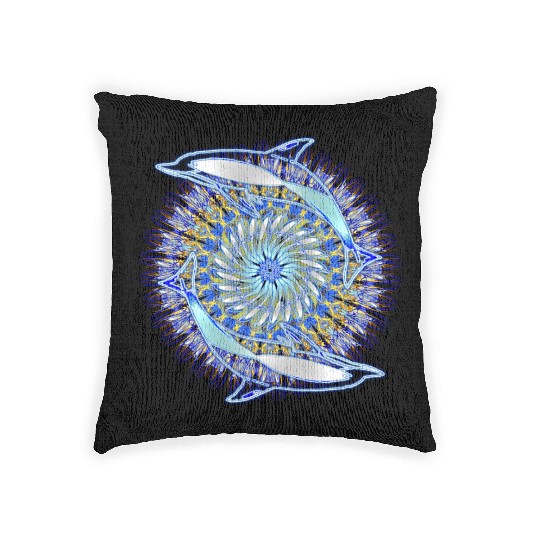 Dolphin Kaleidoscope 10 Woven Pillows