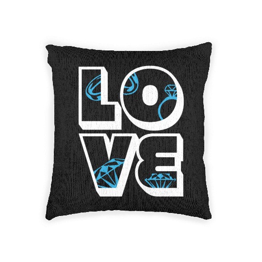 Jewelry Love Diamond Stone Jewellery Gemstone Woven Pillows