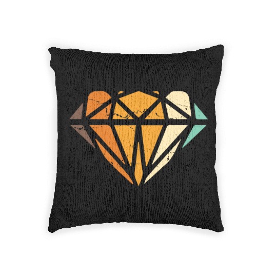 Vintage Diamond Gemstone Jewelry Jeweler Coral Woven Pillows