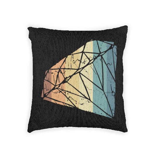 Vintage Diamond Gemstone Jewelry Jeweler Coral Woven Pillows