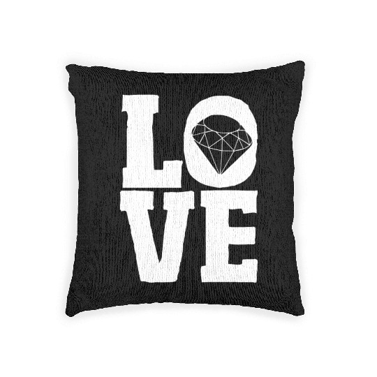 Jewelry Love Diamond Stone Jewellery Gemstone Woven Pillows