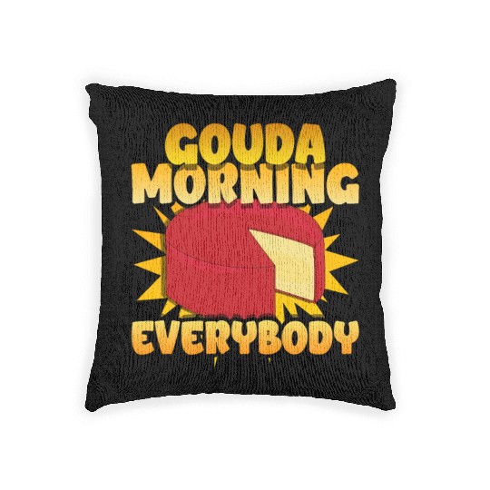 Gouda Cheese Slices charcuterie cheese board Woven Pillows