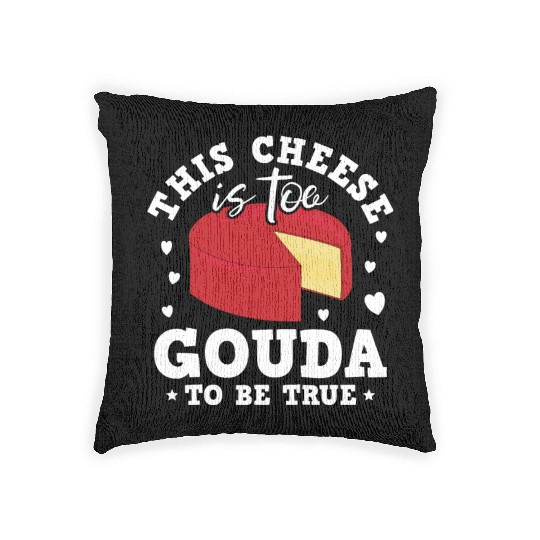 Gouda Cheese Slices charcuterie cheese board Woven Pillows