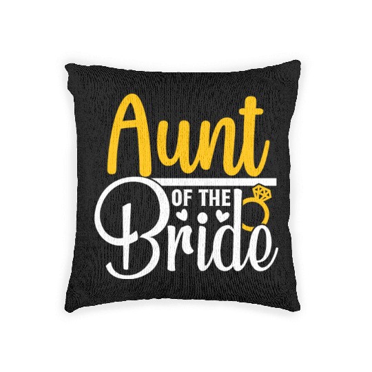 Aunt Of The Bride Wedding Party Matching Gift Woven Pillows