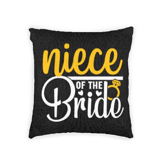 Niece Of The Bride Wedding Party Matching Gift Woven Pillows