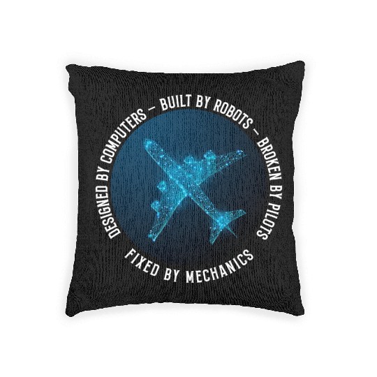 Aviation Mechanic Aircraft Engineer Technician T S Woven Pillows