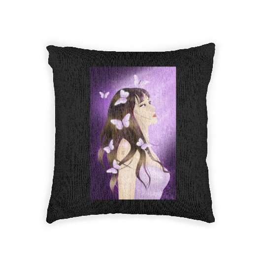 BTS Butterfly Fan Girl Woven Pillows