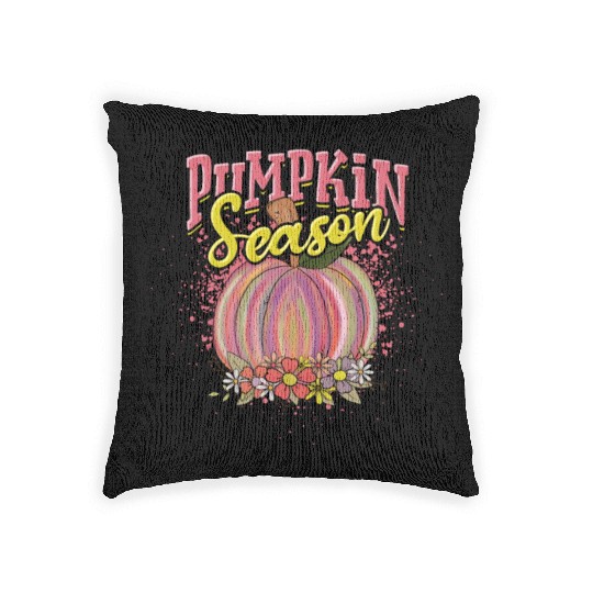 Pumpkin Season - jack-o-lantern Woven Pillows