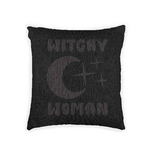 Witchy Woman - magic halloween Woven Pillows