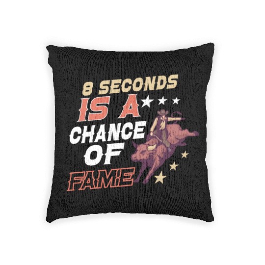 Rodeo Bull Riding Livestock Show Farmer Cattle Woven Pillows