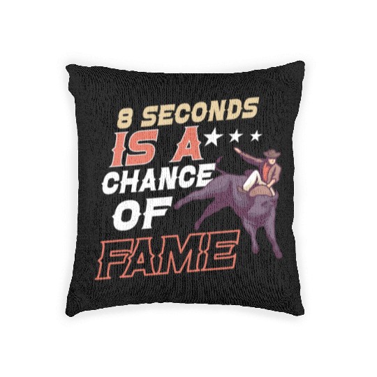 Rodeo Bull Riding Livestock Show Farmer Cattle Woven Pillows
