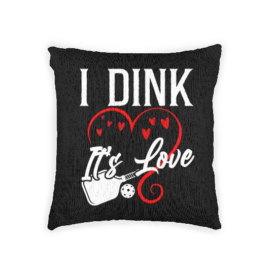 Pickleball Pun Heart Valentines Woven Pillows