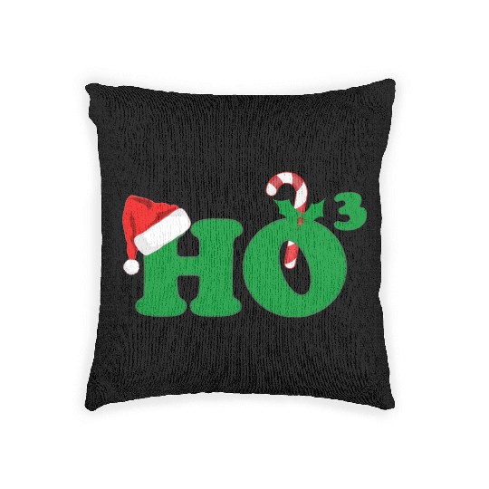 Ho Ho Ho Cubed Christmas Math Woven Pillows