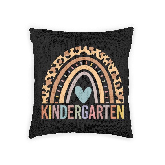 Kindergarten Rainbow Girls Boys Teacher Team Kinde Woven Pillows