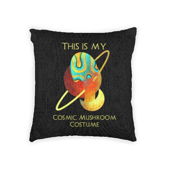 Halloween Costume Psychedelic Mushroom Woven Pillows