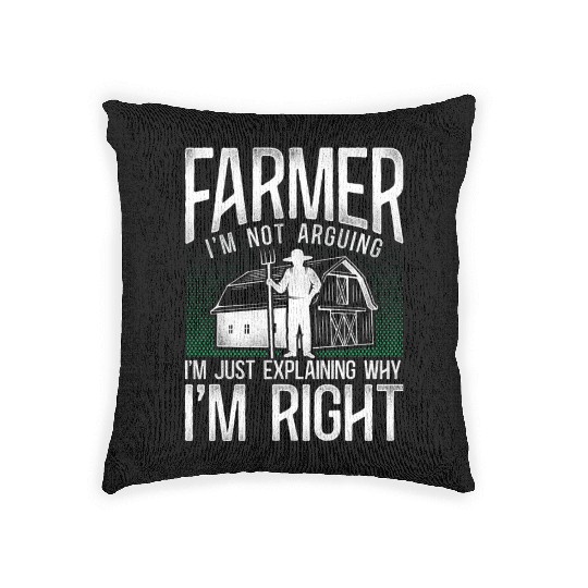 Farming Farmer Tractor Vintage Woven Pillows
