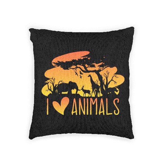 Wild Animal Lover Safari Sunset African Woven Pillows