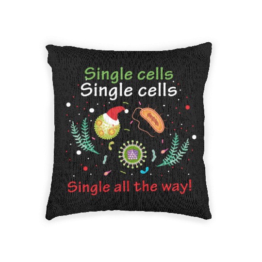 Single Cells Science Biology Christmas Woven Pillows
