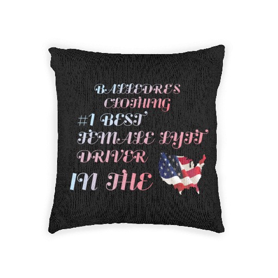 #1 Female Lyft Driver in the USA Woven Pillows