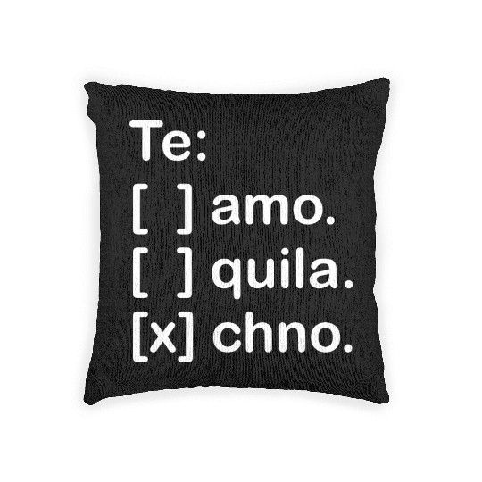 I Love You Tequila & Techno Te Amo Tequila Techno Woven Pillows