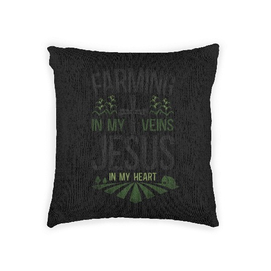 Farming Farmer Faith Christian Woven Pillows