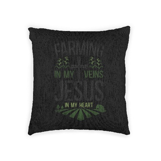 Farming Farmer Faith Christian Woven Pillows