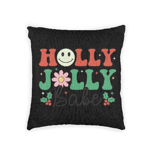 Holly Jolly Babe Woven Pillows