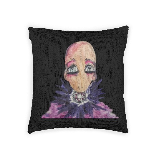 Glamorous baby in violet. Woven Pillows
