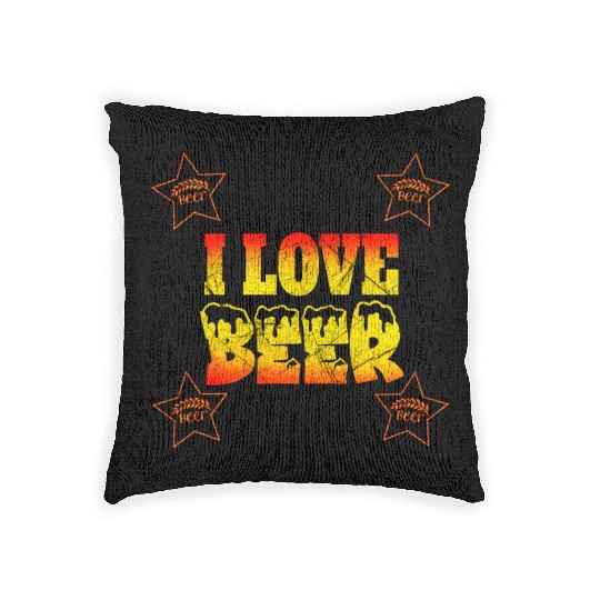 I love beer national beer lovers day Woven Pillows