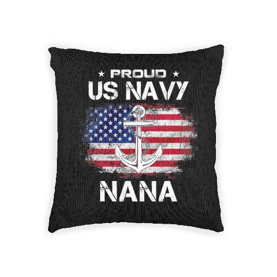 US Na vy Proud Nana Proud US Na vy Nana Grandma Woven Pillows