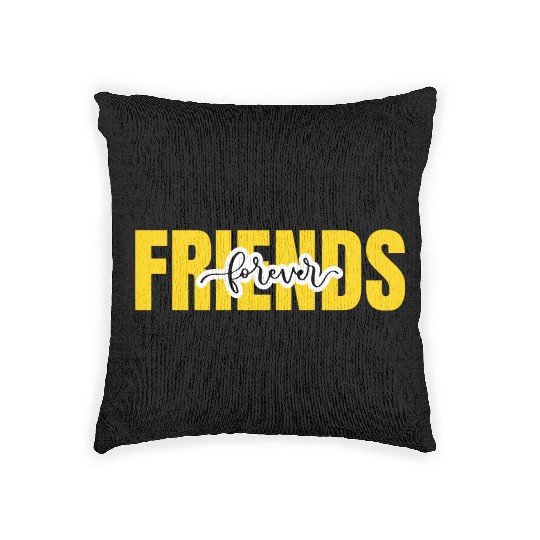 Friends forever. World's friendship day Woven Pillows
