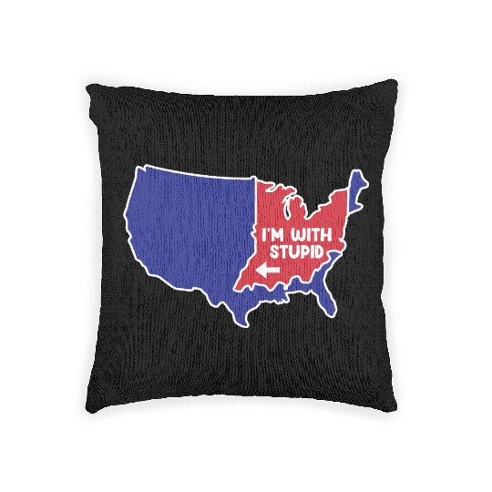 Indiana State US Design for patriotic Hoosiers Woven Pillows