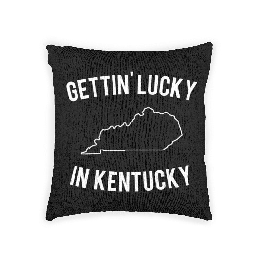 Getting Lucky In Kentucky Woven Pillows