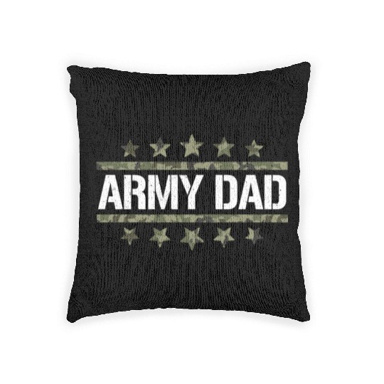 US Army Dad Military Veteran Woven Pillows