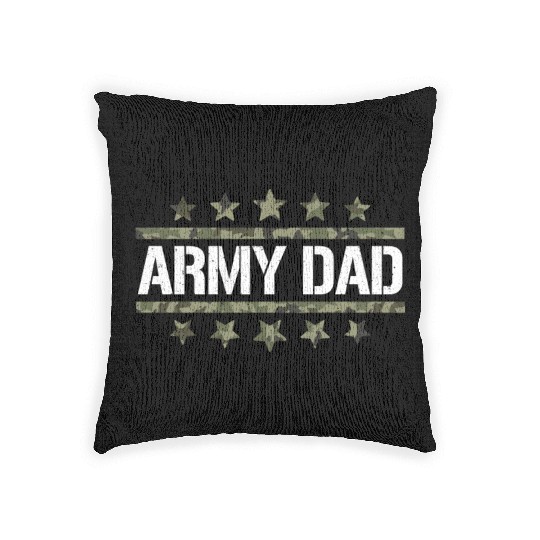 US Army Dad Military Veteran Woven Pillows