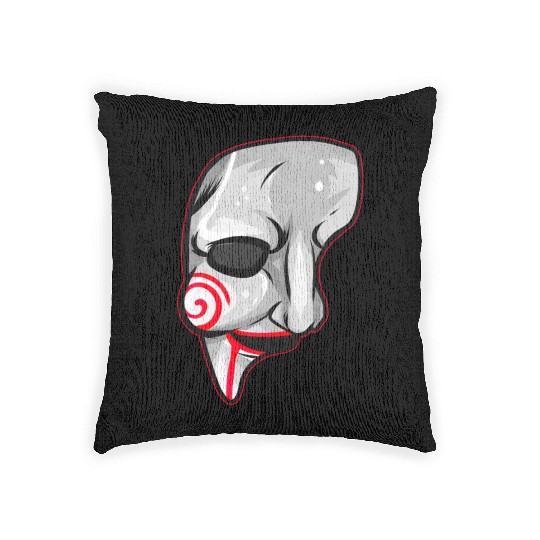 Scary Horror Movie Mask Costume Halloween Woven Pillows