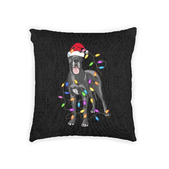 Great Dane Dog Light Decor Christmas Dog Lovers Woven Pillows