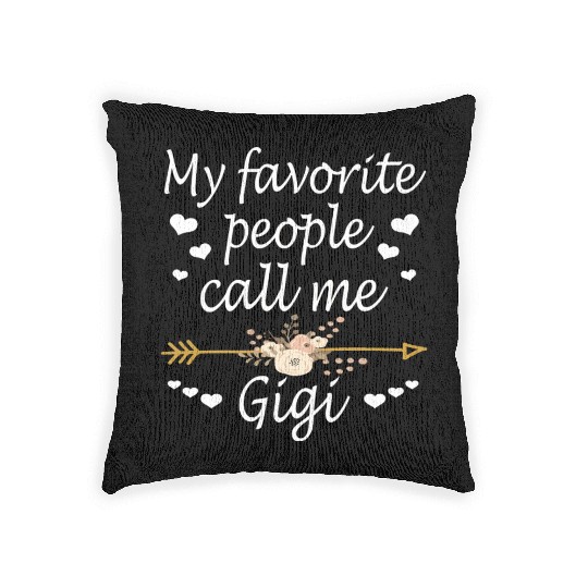 My Favorite People Call Me Gigi Christmas Woven Pillows