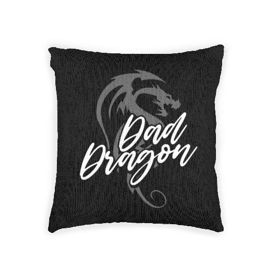Dad Dragon - Father's Day Dragon Lover Mythical Woven Pillows