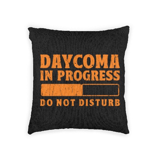 Daycoma in progress Do not Disturb - dreamer Woven Pillows